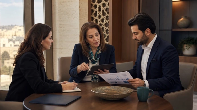 Kayan Advisory professionals reviewing a practical financial roadmap with clients